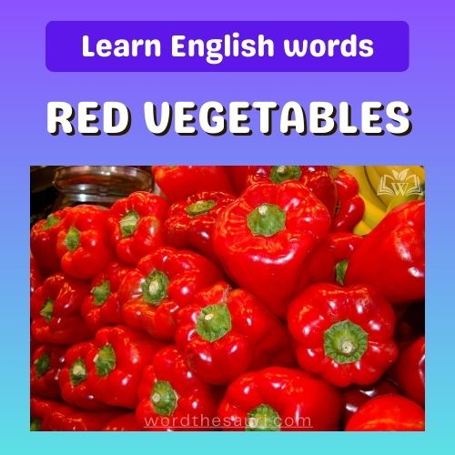 List of red color vegetables